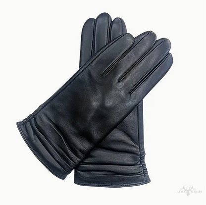 Warm leather gloves