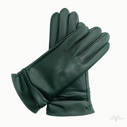Warm leather gloves