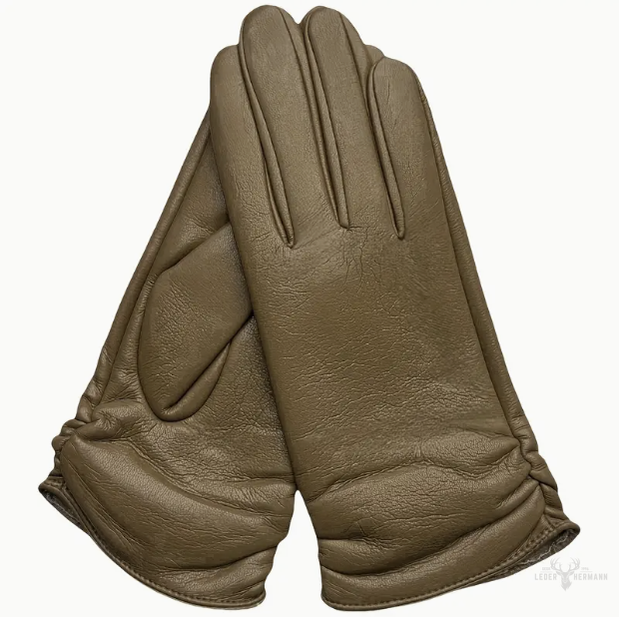 Warm leather gloves