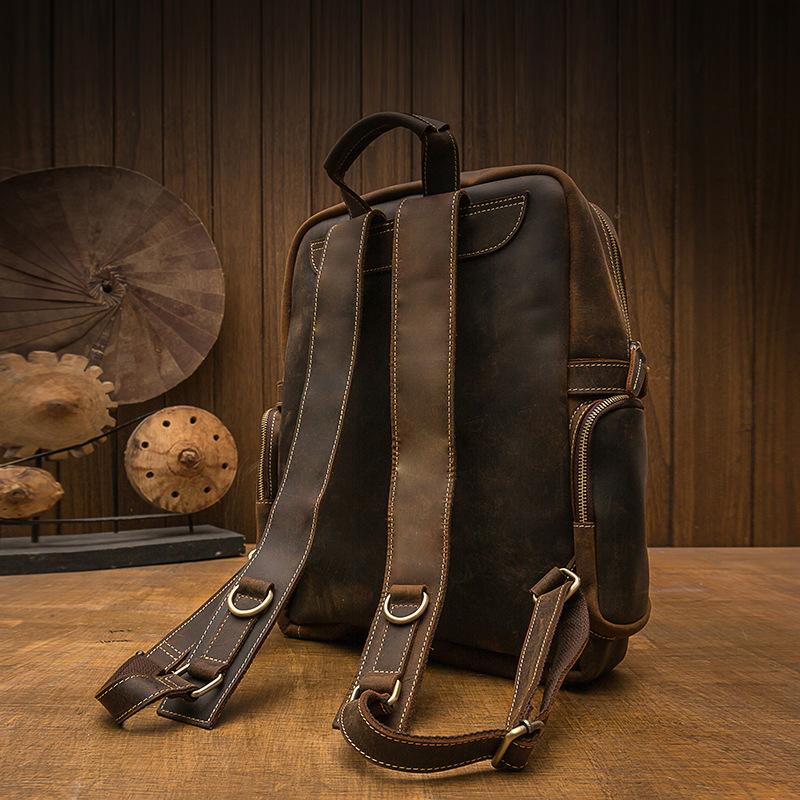 Brown leather backpack | BASEL