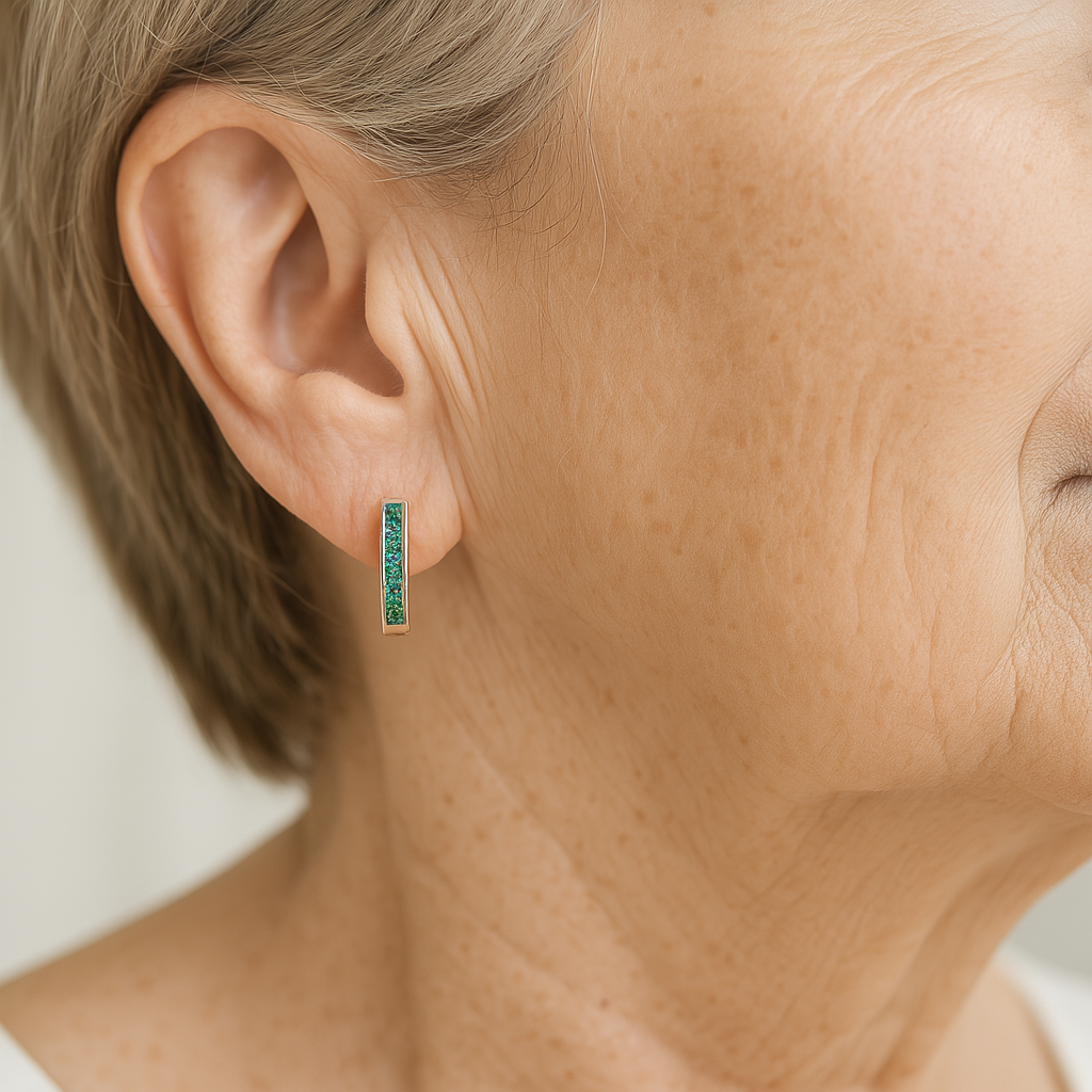 Luxe Gold Emerald Diamond Earrings