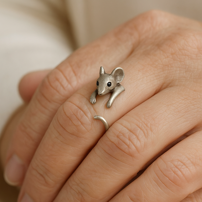 Vintage Silver Mouse Ring