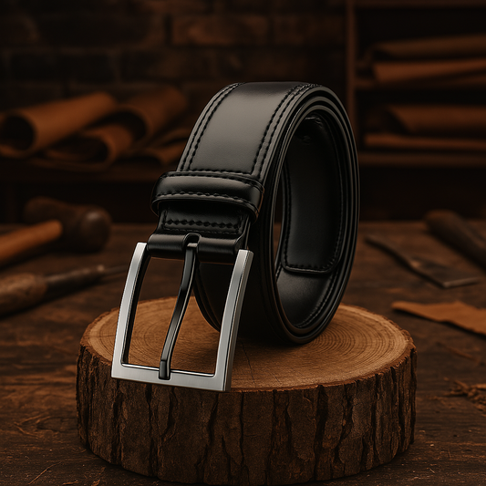 Zarino Leather Belt Classic Black