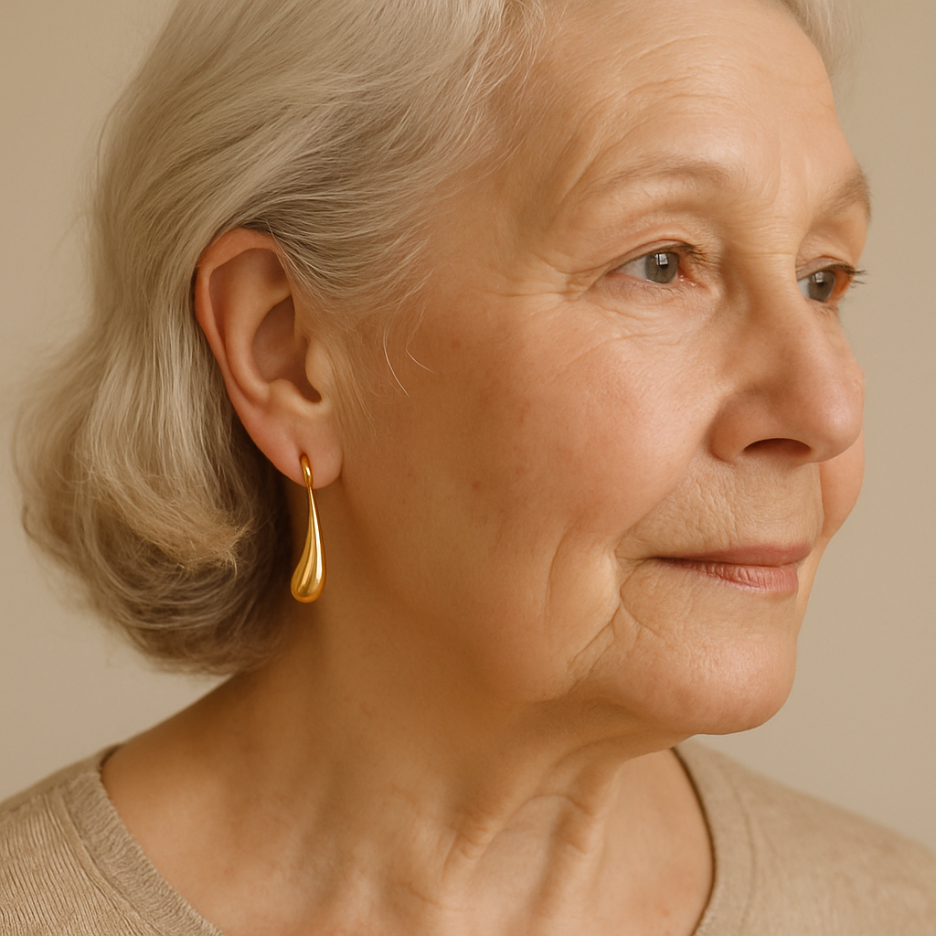 Vintage Gold Earrings "Drop