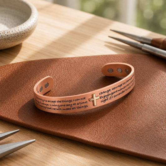 Zarinos's Creed Copper Bracelet