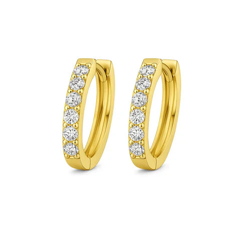 Moissanite Huggie Earrings