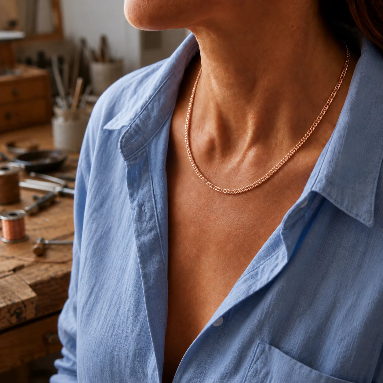 Zarinos's Chain Copper Necklace