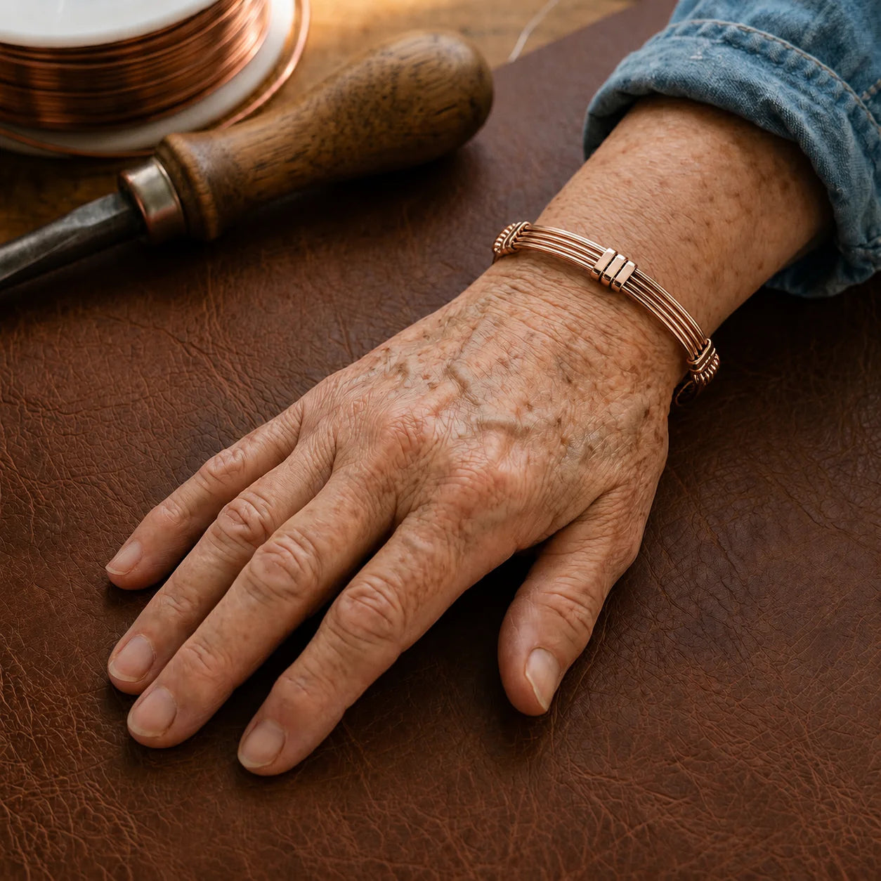 Zarinos's Cord Copper Bracelet