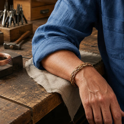 Zarinos's Plait Copper Bracelet