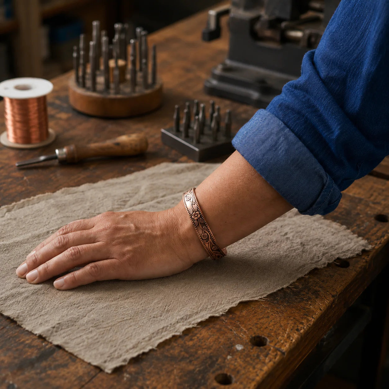 Zarinos's Garland Copper Bracelet