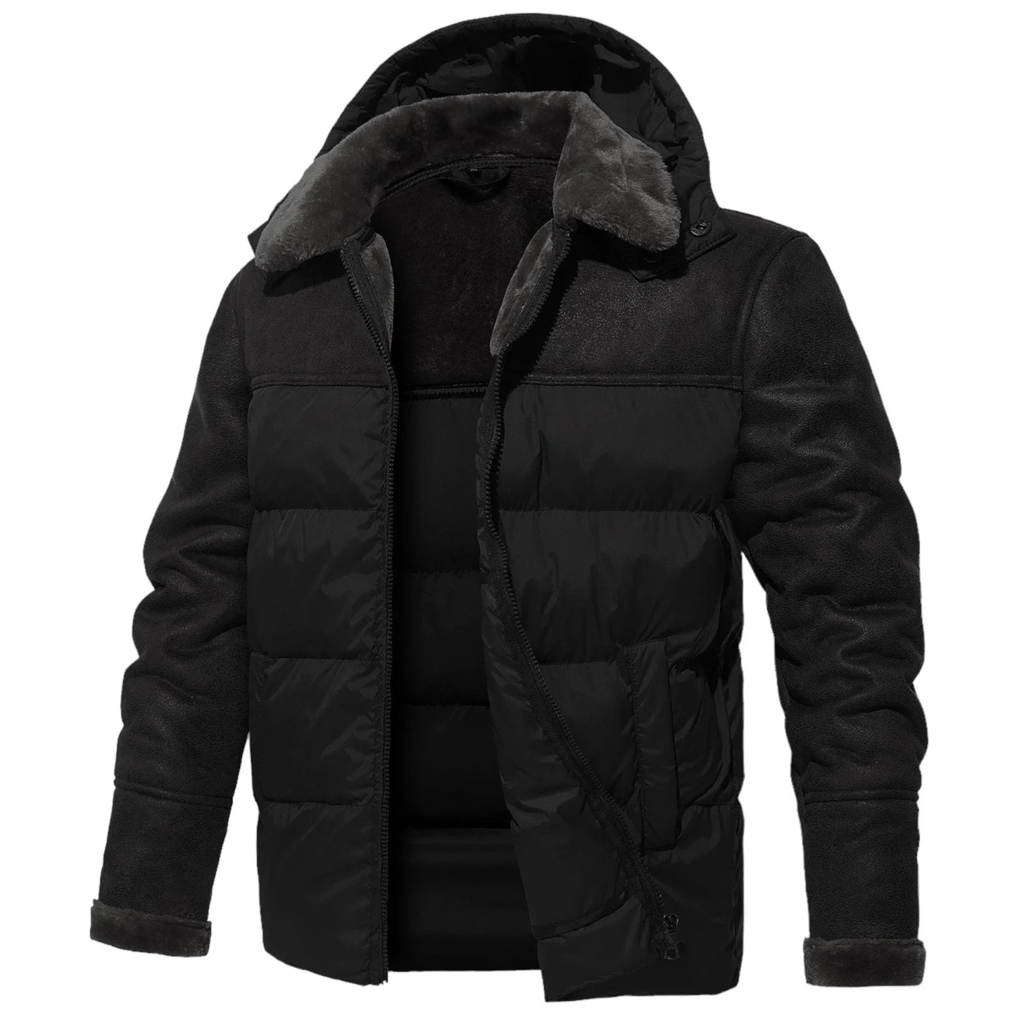 Puffer Cruiser - leather jacket in puffer coat style