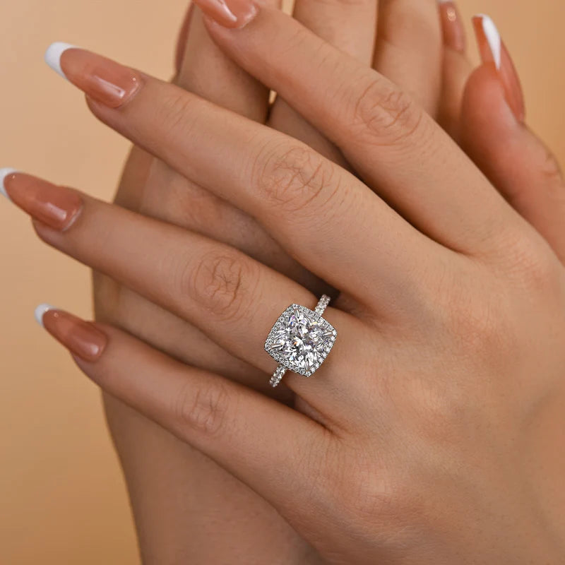 Halo Cushion Cut Engagement Ring