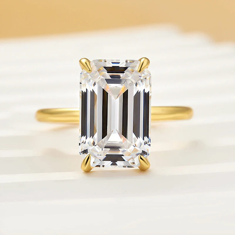 Emerald Cut Solitaire Engagement Ring