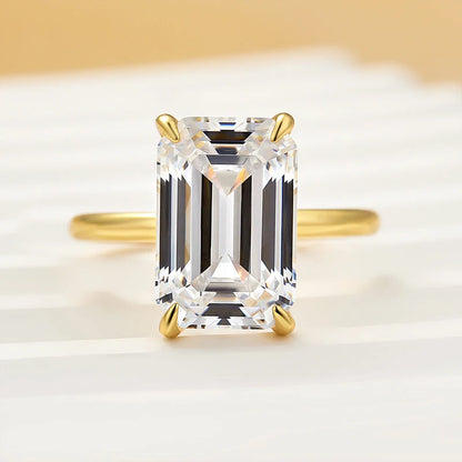 Emerald Cut Solitaire Engagement Ring