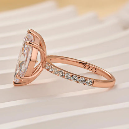 Marquise Cut Half Eternity Engagement Ring