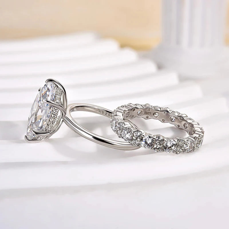 Marquise Cut Bridal Ring Set