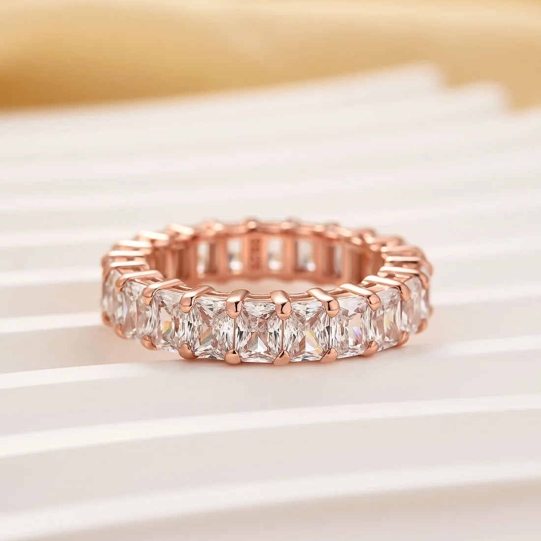 Radiant Cut Elegant Wedding Ring