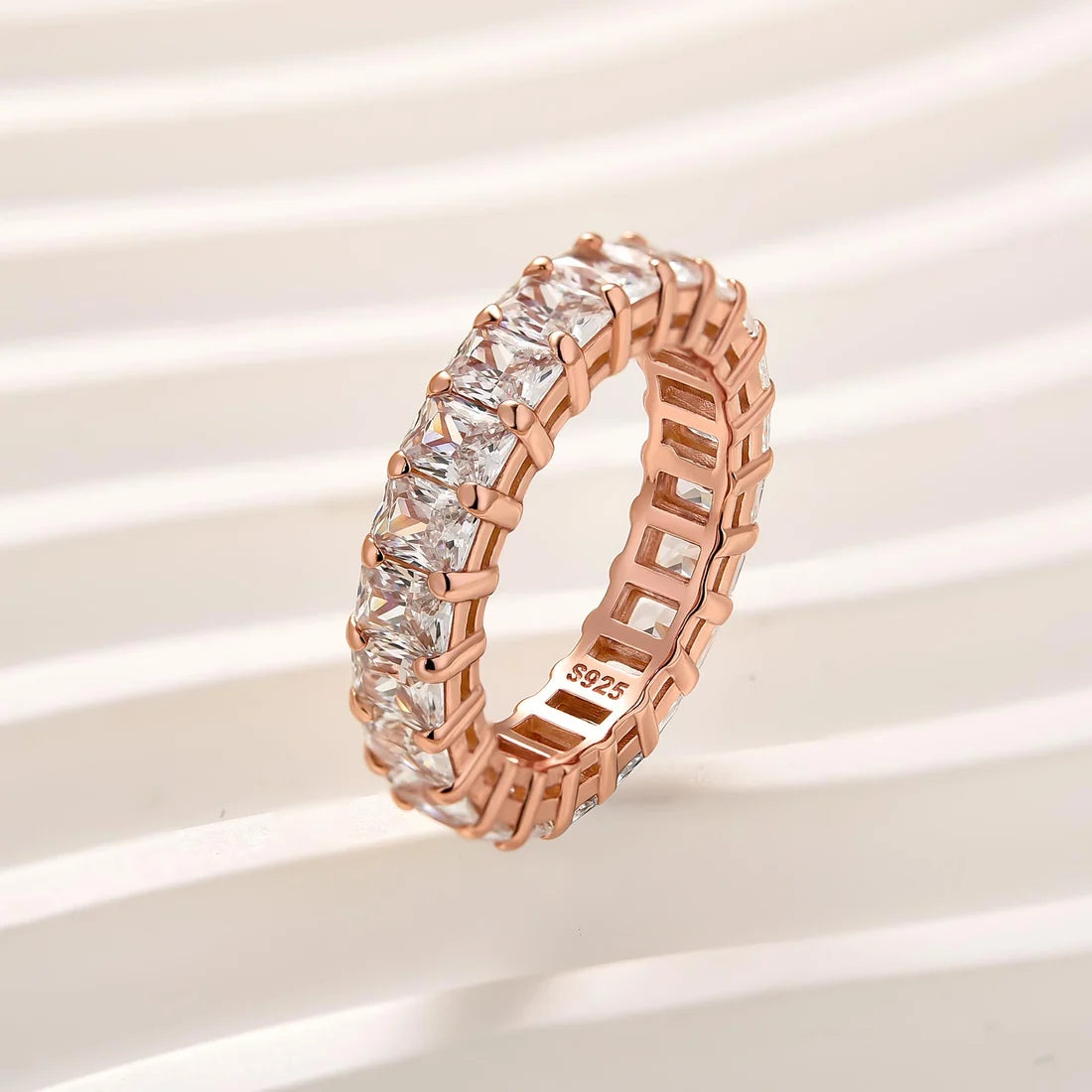 Radiant Cut Elegant Wedding Ring