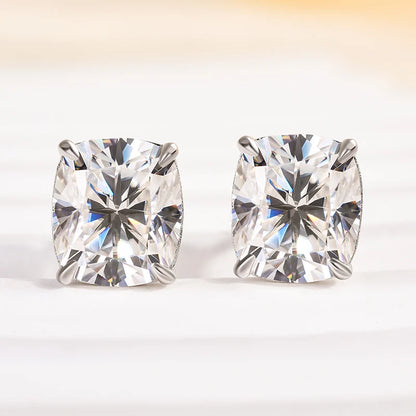 Classic Cushion Cut Women's Stud Earrings