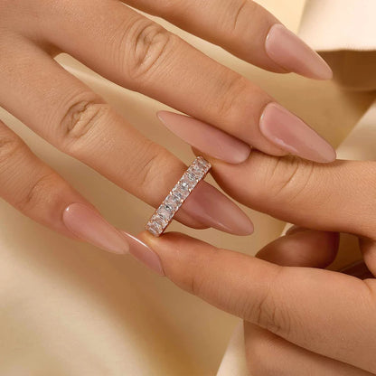 Radiant Cut Elegant Wedding Ring