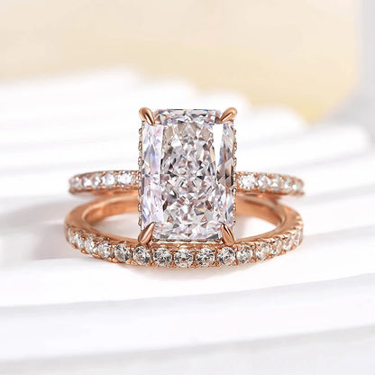 Radiant Cut Wedding Ring Set