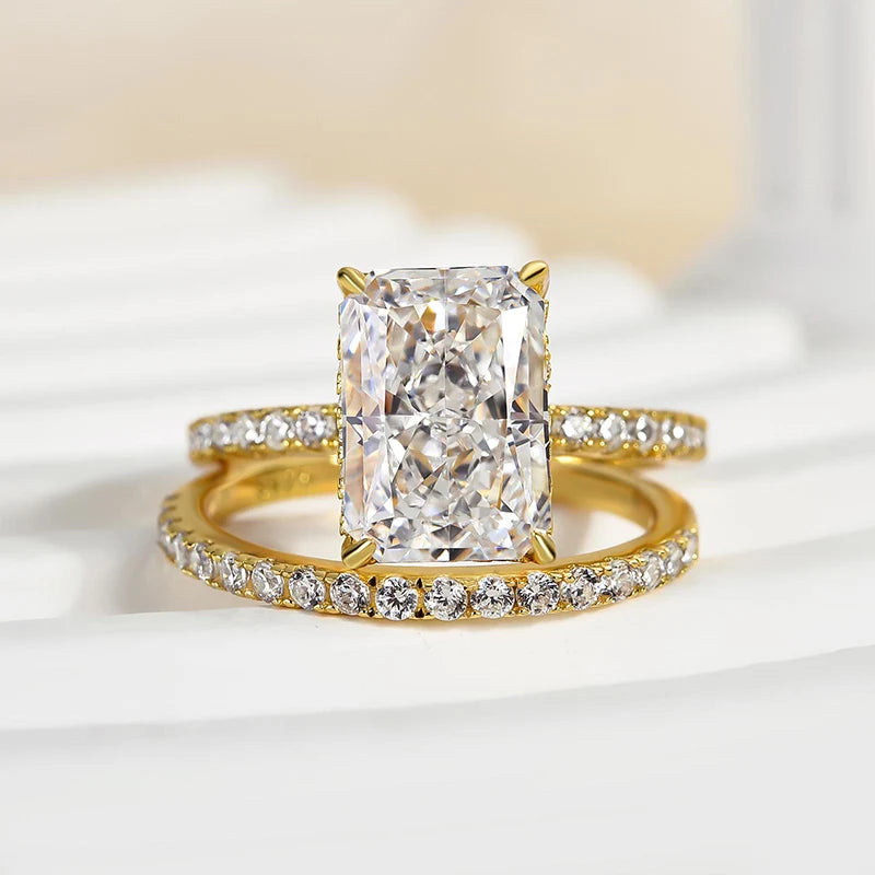 Radiant Cut Wedding Ring Set