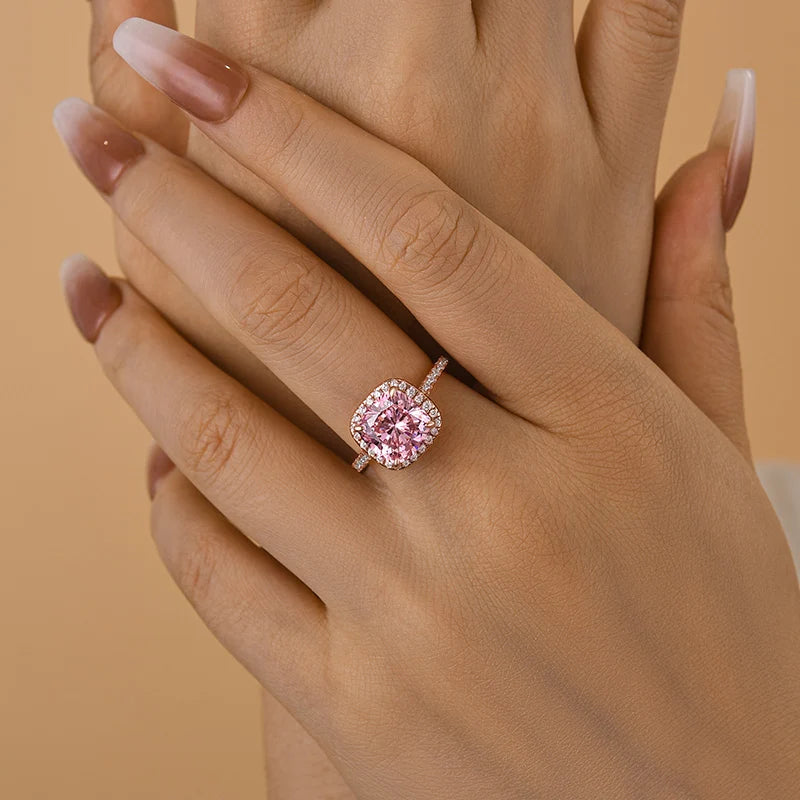 Cushion Cut Halo Engagement Ring