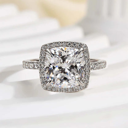 Halo Cushion Cut Engagement Ring