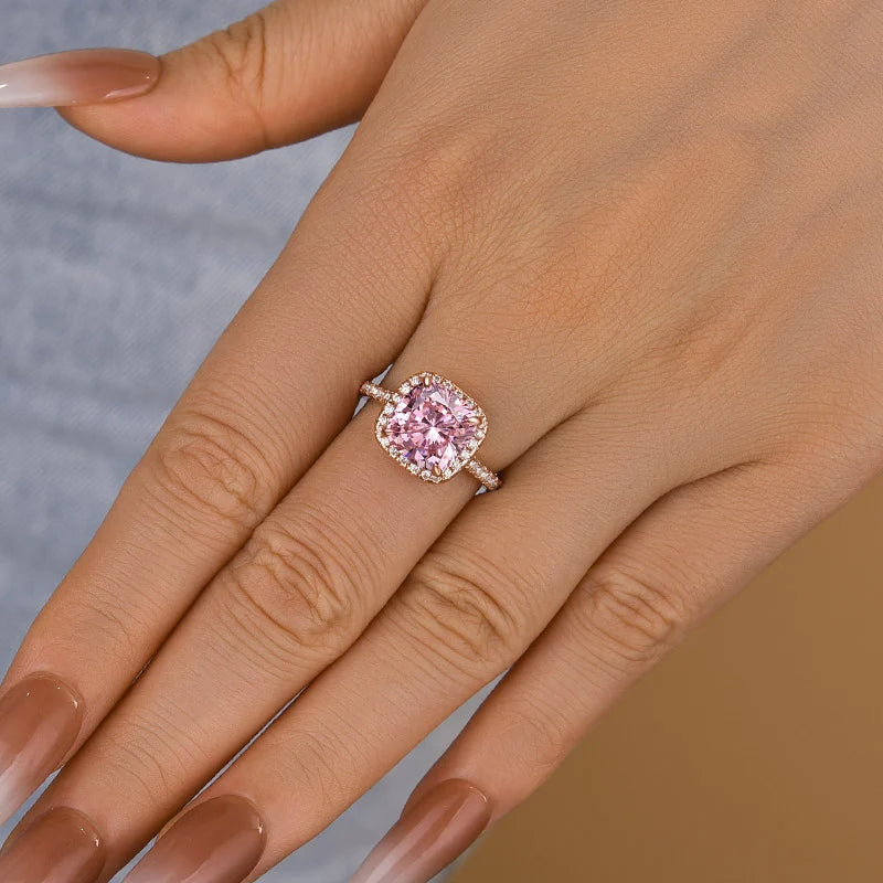 Cushion Cut Halo Engagement Ring