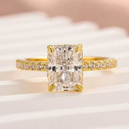 Moissanite Radiant Cut Engagement Ring
