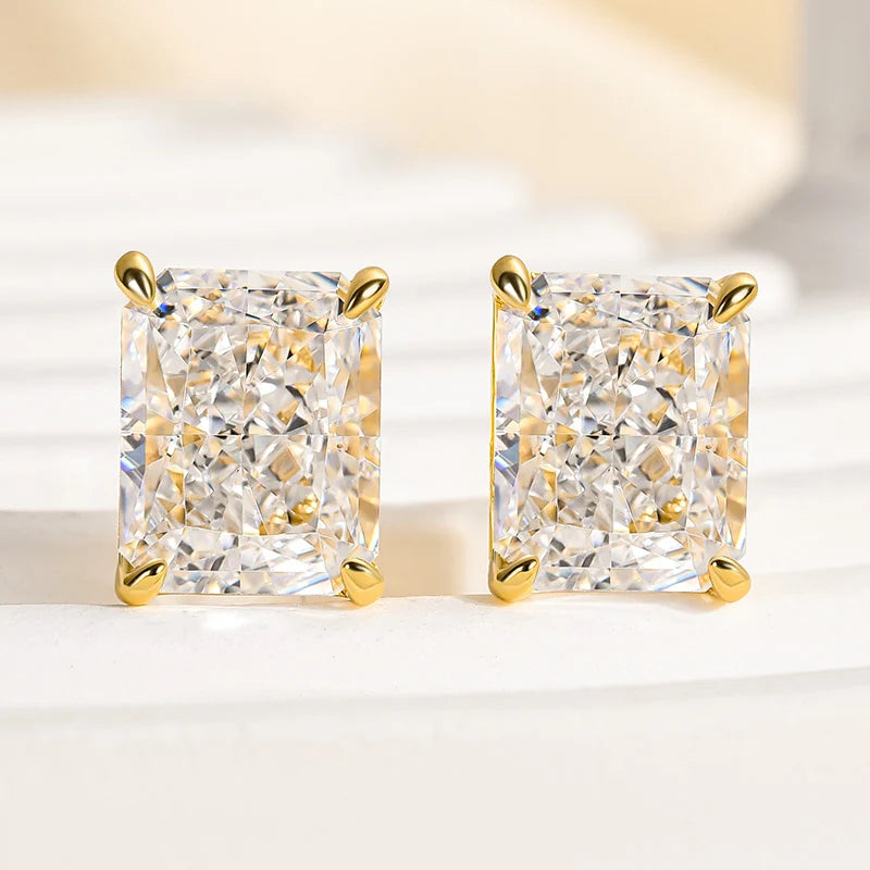 Classic Radiant Cut Women's Stud Earrings