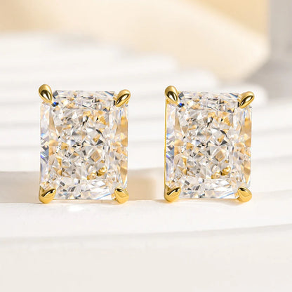 Classic Radiant Cut Women's Stud Earrings