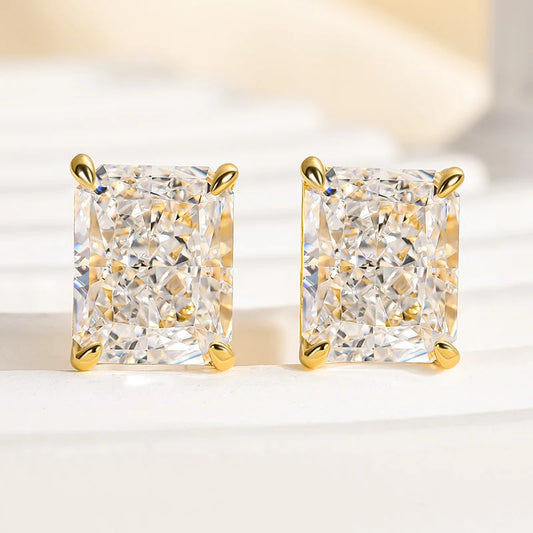 Classic Radiant Cut Women's Stud Earrings