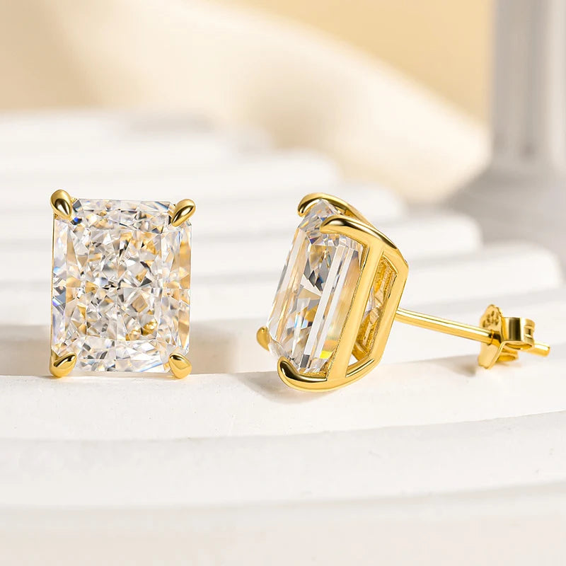 Classic Radiant Cut Women's Stud Earrings