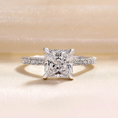 Princess Cut Sparkle Square Engagement Ring
