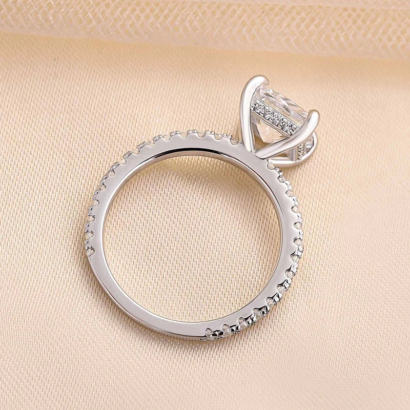 Princess Cut Sparkle Square Engagement Ring