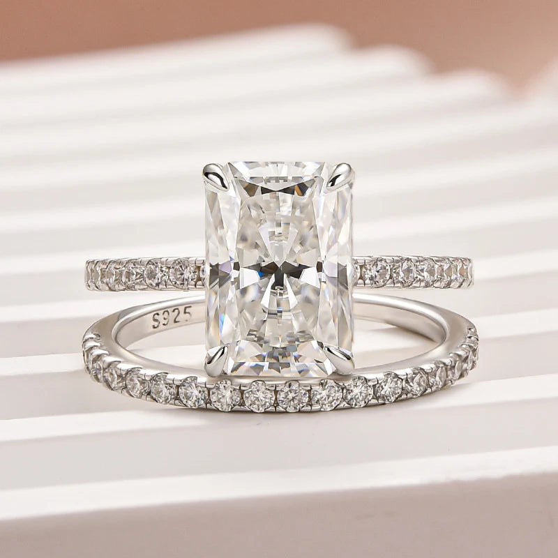Radiant Cut Wedding Ring Set