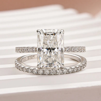 Radiant Cut Wedding Ring Set