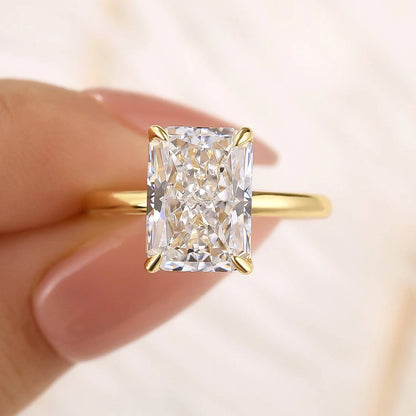 Radiant Cut Simulated Diamond Engagement Ring
