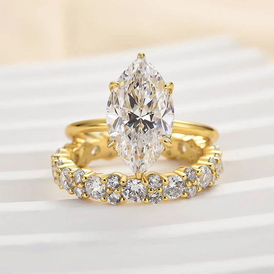 Marquise Cut Bridal Ring Set