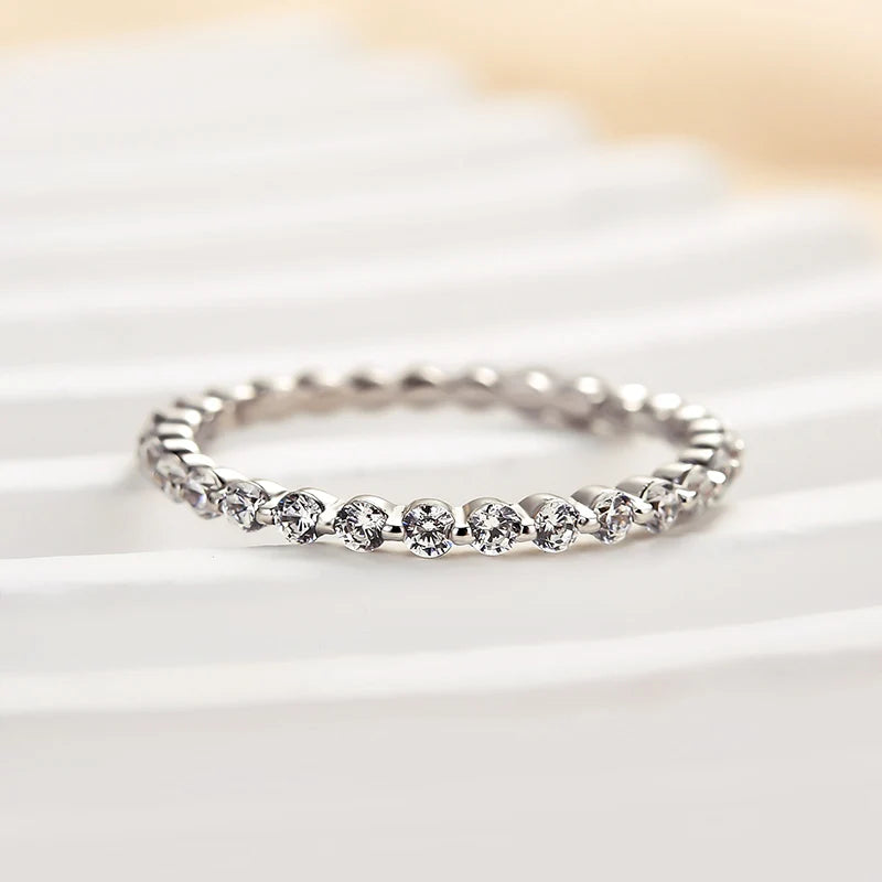 Round Cut Full Eternity Classic Ring