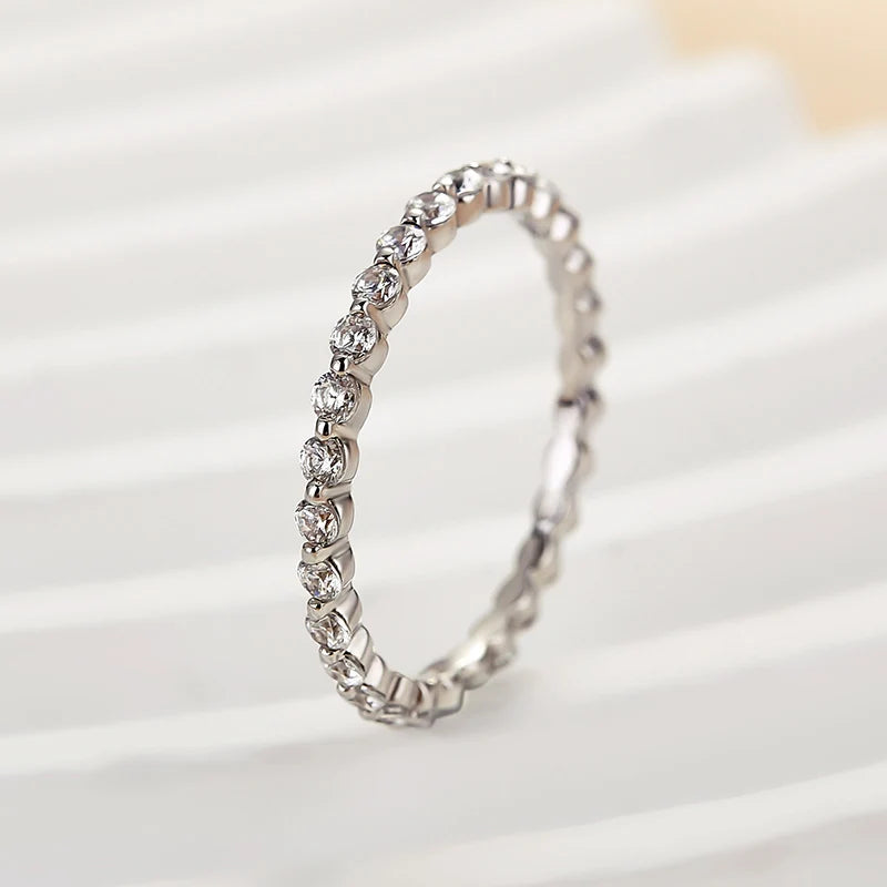 Round Cut Full Eternity Classic Ring