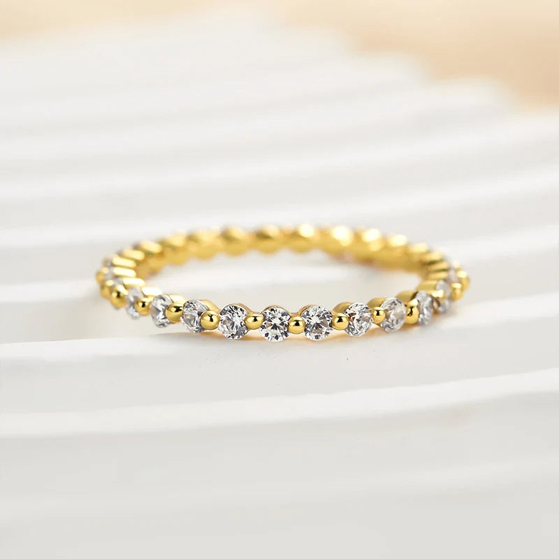 Round Cut Full Eternity Classic Ring