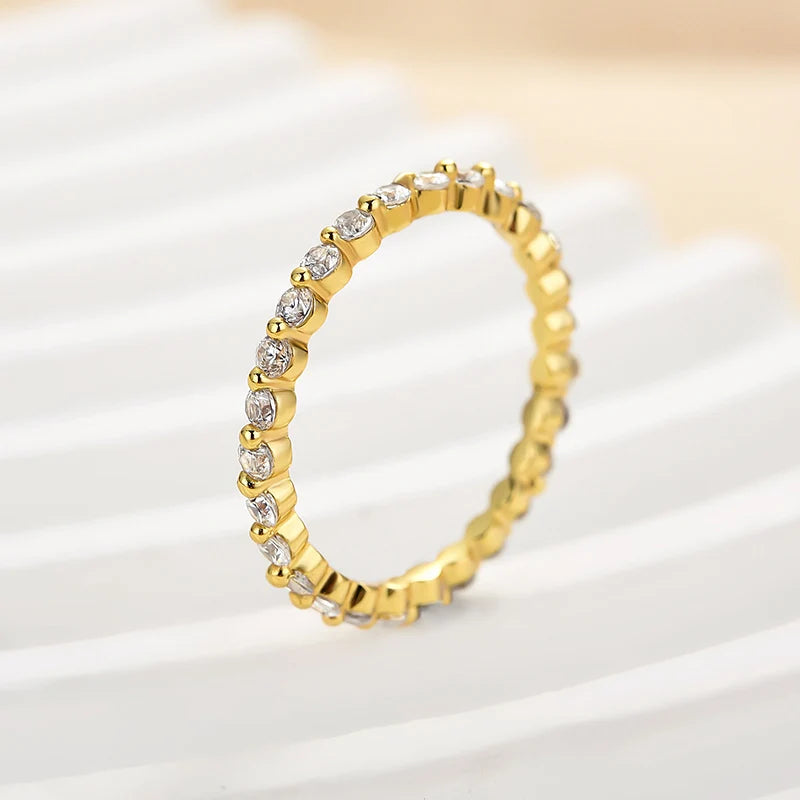 Round Cut Full Eternity Classic Ring