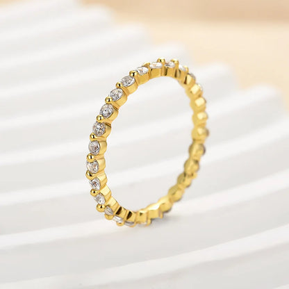 Round Cut Full Eternity Classic Ring