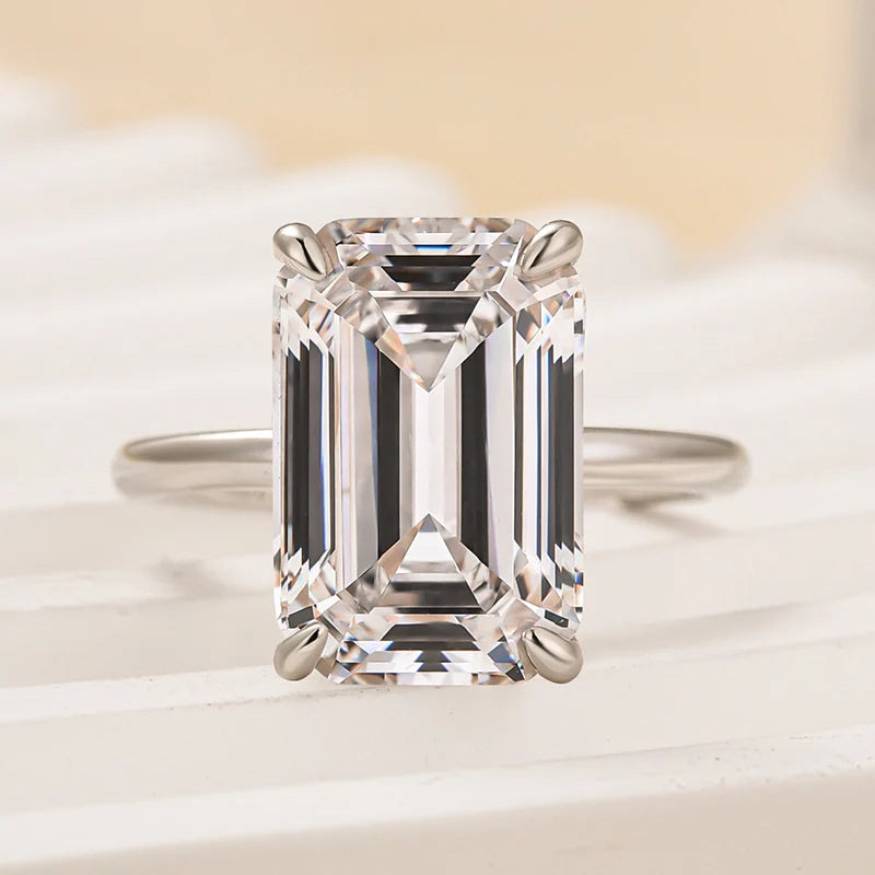 Emerald Cut Solitaire Engagement Ring