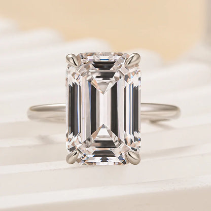 Emerald Cut Solitaire Engagement Ring