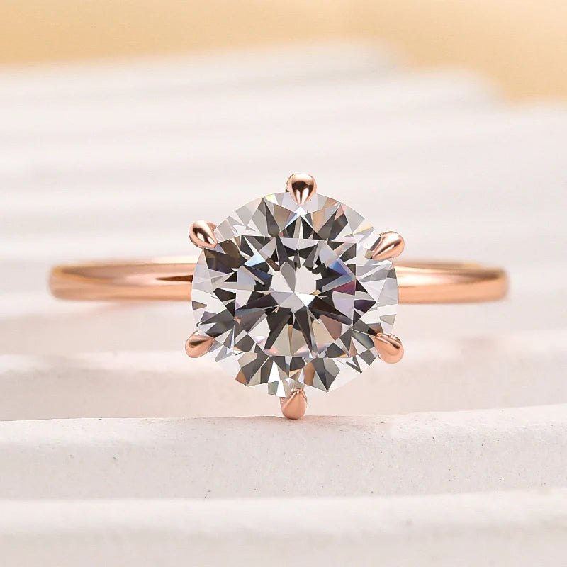 Round Cut Solitaire Engagement Rin