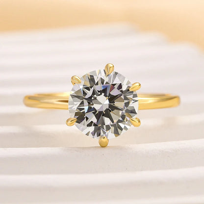 Round Cut Solitaire Engagement Rin