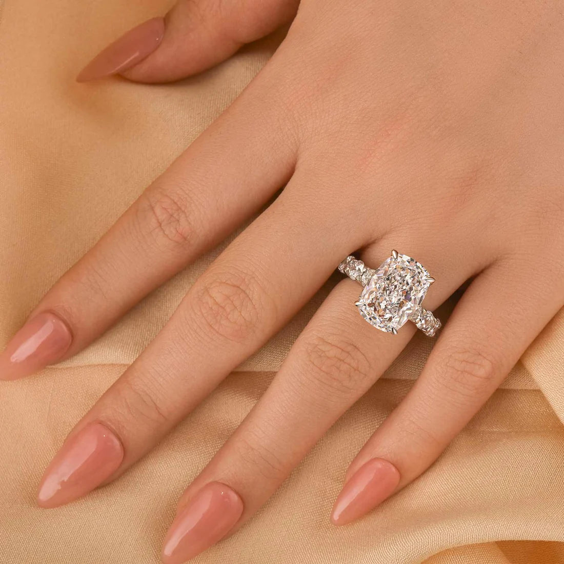 Gorgeous Elongated Cushion Cut Engagement Ring